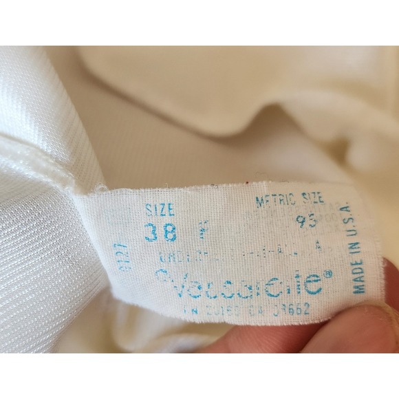 Vintage Vassarette Cream White Lace Trim Slip Dress Sz 38 Made‎ in USA Lingerie - Picture 3 of 3